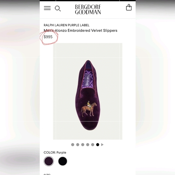 Ralph Lauren Purple Label Slippers. Size 11.5 main image 6